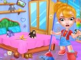 Play Baby doll house cleaning game