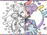 Play Anime girls coloring book: pop manga coloring