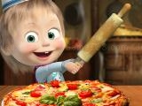 Play Masha and the bear pizzeria game