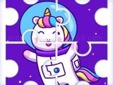 Play Cute rainbow unicorn puzzles now