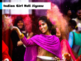 Play Indian girl holi jigsaw