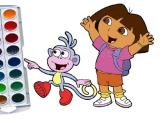 Play Dora the explorer coloring book now
