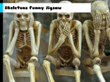 Play Skeletons funny jigsaw now