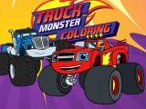 Play Blaze monster truck coloring book now