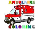 Play Ambulance trucks coloring pages now