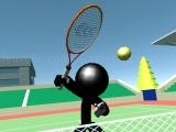 Play Stickman tennis 3d now