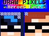 Play Draw pixels heroes face now