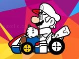 Play Mario driving coloring book now