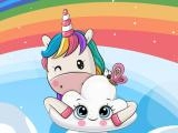 Play Cute unicorn jigsaw now
