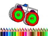 Play Bts monster truck coloring now